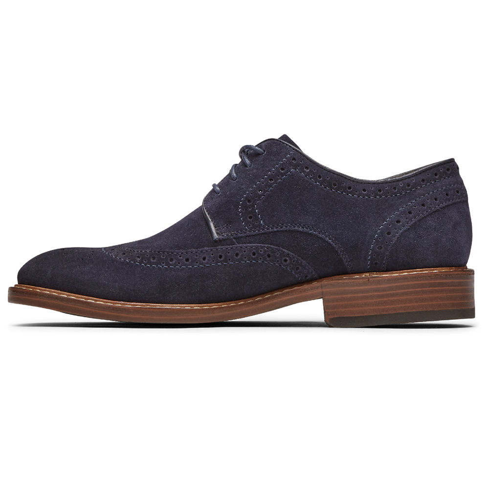 Rockport Snøre Sko Herre Marineblå - Kenton Wingtip - OCLU61209